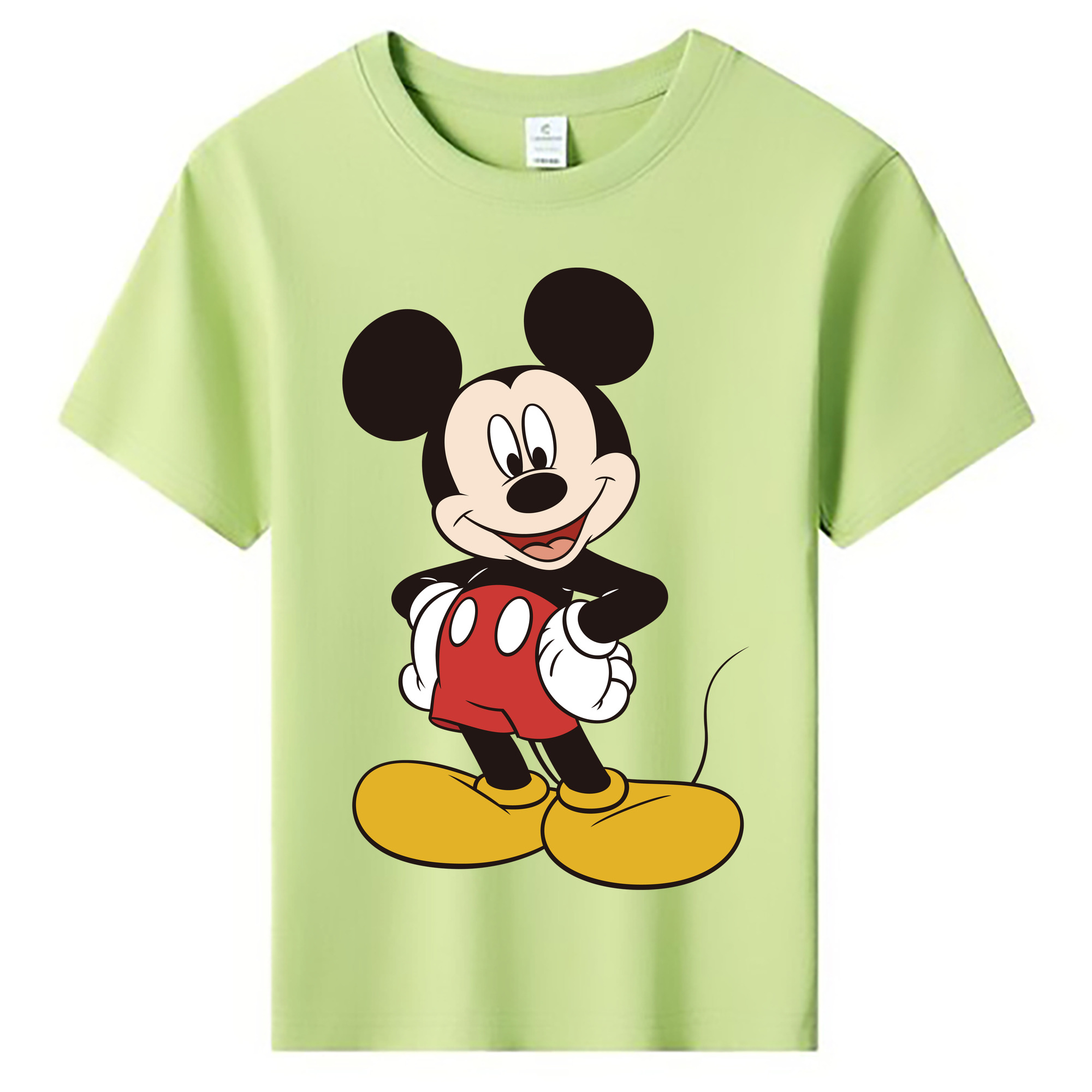 ミッキーマウス Mickey Mouse 綿100％キッズTシャツ（フロントプリント）